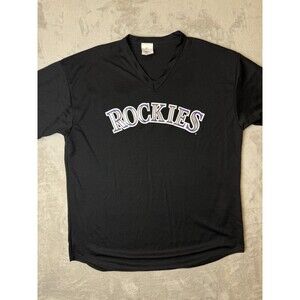 Colorado Rockies Majestic MLB Jersey Black V-Neck XXL Made in USA Vintage